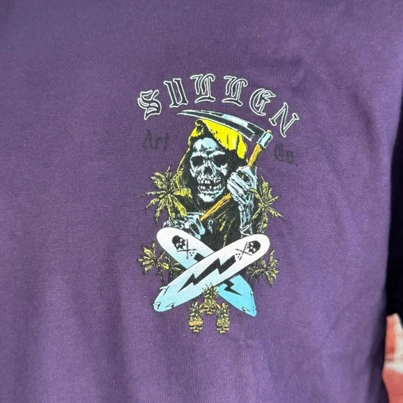 Sullen Art Collective Men’s Graphic T-shirt - Purple -Size: XLarge- NWT - Picture 6 of 14